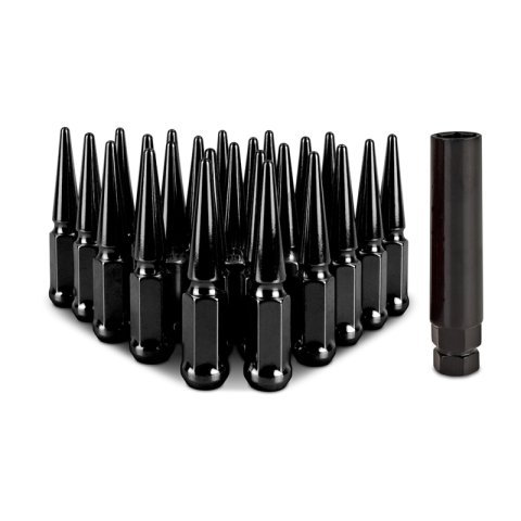 Mishimoto Mishimoto Steel Spiked Lug Nuts M14 x 1.5 24pc Set Black thumbnail 2