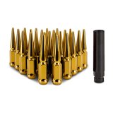 Mishimoto Mishimoto Steel Spiked Lug Nuts M14 x 1.5 24pc Set Gold thumbnail 1