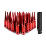 Mishimoto Mishimoto Steel Spiked Lug Nuts M14 x 1.5 24pc Set Red thumbnail 1