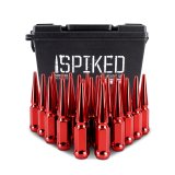 Mishimoto Mishimoto Steel Spiked Lug Nuts M14 x 1.5 24pc Set Red thumbnail 7