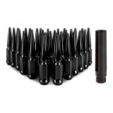Mishimoto Mishimoto Steel Spiked Lug Nuts M14 x 1.5 32pc Set Black thumbnail 1