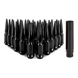 Mishimoto Mishimoto Steel Spiked Lug Nuts M14 x 1.5 32pc Set Black thumbnail 2