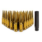 Mishimoto Mishimoto Steel Spiked Lug Nuts M14 x 1.5 32pc Set Gold thumbnail 1