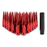 Mishimoto Mishimoto Steel Spiked Lug Nuts M14 x 1.5 32pc Set Red thumbnail 1