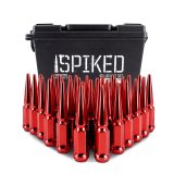 Mishimoto Mishimoto Steel Spiked Lug Nuts M14 x 1.5 32pc Set Red thumbnail 8
