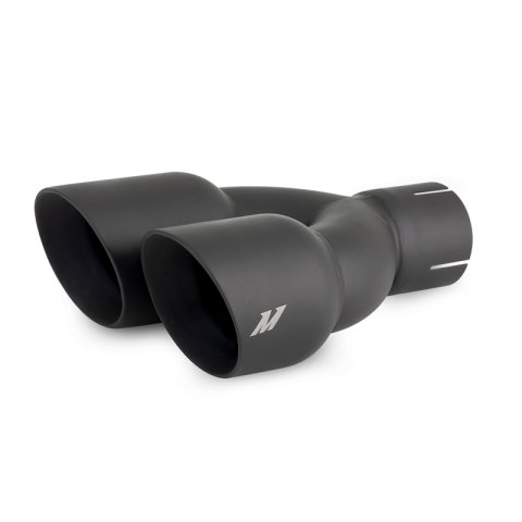 Mishimoto Dual Offset Tips 2.5in Inlet 3in Outlet Slash Cut - Black thumbnail 5