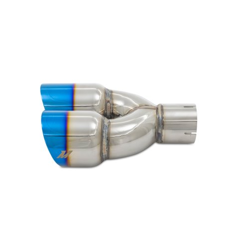 Mishimoto Dual Offset Tips 2.5in Inlet 3in Outlet Slash Cut - Burnt thumbnail 6