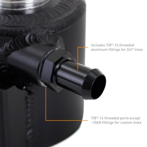 Mishimoto Universal Aluminum Coolant Expansion Tank - MWBK thumbnail 3