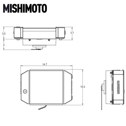 Mishimoto Universal Drag Race Performance Aluminum Radiator - Black thumbnail 9