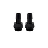 Mishimoto 2pcs. M20x1.5 1/2in Aluminum Catch Can Fittings - Black thumbnail 2
