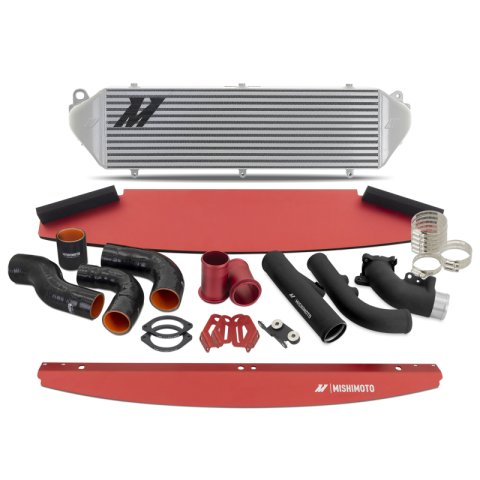 Mishimoto 2023+ Toyota GR Corolla Intercooler & Pipe Kit - Silver Cooler - Black Pipes thumbnail 1