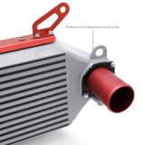 Mishimoto 2023+ Toyota GR Corolla Intercooler & Pipe Kit - Silver Cooler - Red Pipes thumbnail 2