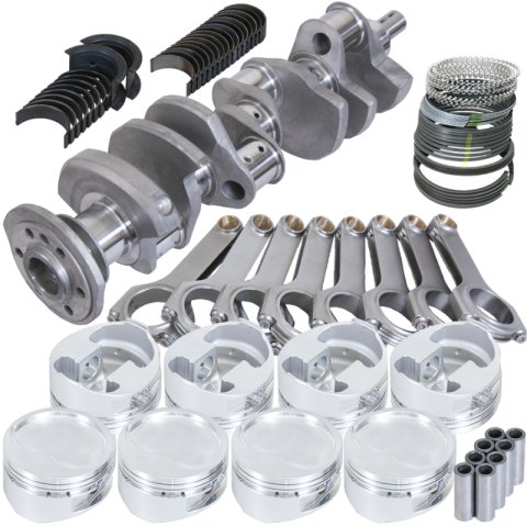 Eagle Chevrolet 350 2-Piece Rear Seal +.060 Bore 4340 Steel Rotating Assembly Kit thumbnail 2