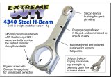 Eagle Honda F20C Engine Extreme Duty Connecting Rods W/ 3/8in. APR Custom Ae 625+ bolts (Set of 4) thumbnail 2