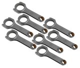 Eagle Chevrolet 4340 Steel H-Beam Connecting Rods 6.535in Length Cap Screw Bushed (Set of 8) thumbnail 1
