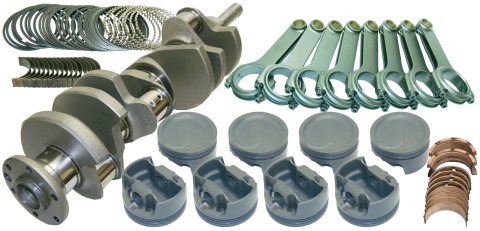 Eagle Ford 429/460 4.140in Crank 6.800in I-Beam Rods -3cc Flat Top 4.390in Pistons Rotating Assembly thumbnail 3