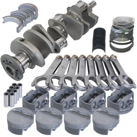 Eagle Pontiac 400 4.250in Crank 6.800in H-Beam -6cc Flat Top 4.155in Pistons Rotating Assembly thumbnail 1