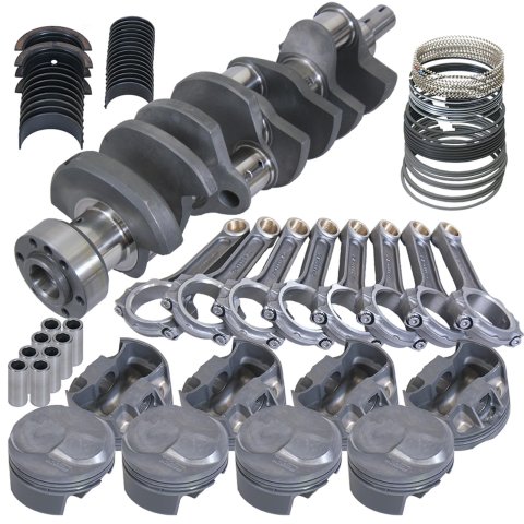 Eagle Chevy 454 1Pc 4.250in Crank 6.385in I-Beam Rods 43cc Dome 4.320in Pistons Rotating Assembly