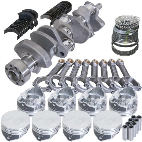 Eagle Chevy 350 1Pc 3.480in Crank 6.000in I-Beam Rod -7cc Flat Top 4.040in Pistons Rotating Assembly