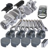 Eagle Chevy 350 1Pc 3.750in Crank 6.000in H-Beam -16cc Inv Dome 4.030in Pistons Balanced Assembly thumbnail 3