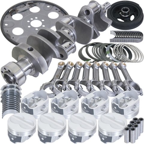 Eagle Chevy 350 1Pc 3.750in Crank 5.700in I-Beam Rod 4.040in Pistons 153 Tooth FP Balanced Assembly
