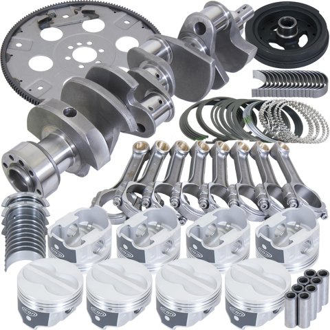 Eagle Chevy 350 1Pc 3.750in Crank 5.700in I-Beam Rod 4.040in Pistons 168 Tooth FP Balanced Assembly