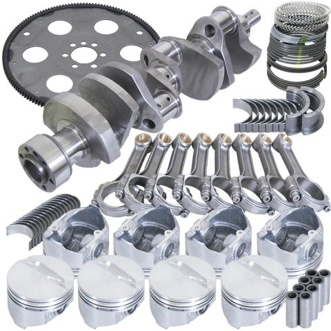 Eagle Chevy 350 1Pc 3.750in Crank 5.700in I-Beam Rods 4.060in Pistons 153 Tooth FP Balanced Assembly