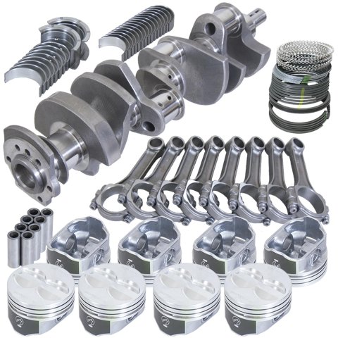 Eagle Chevy 350 2Pc 3.480in Crank 5.700in I-Beam Rods Cast -7cc 4.040in Pistons Balanced Assembly