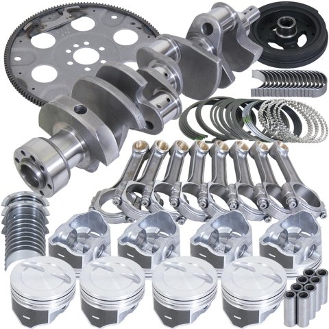 Eagle Chevy 350 1Pc 3.750in Crank 5.700in I-Beam Rods 4.030in Pistons 153 Tooth FP Balanced Assembly