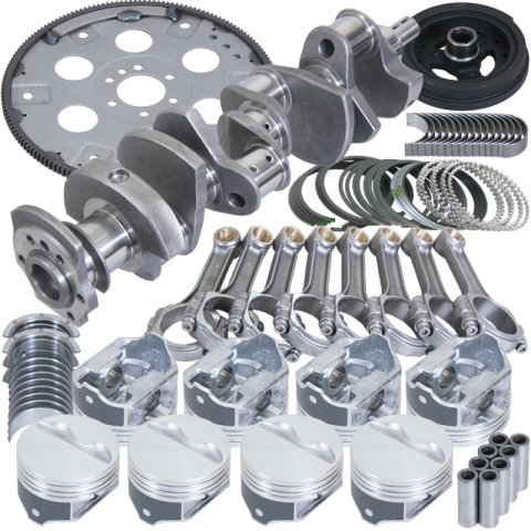 Eagle Chevy 350 2Pc 3.750in Crank 5.700in I-Beam Rods 4.000in Pistons 168 Tooth FP Balanced Assembly thumbnail 3