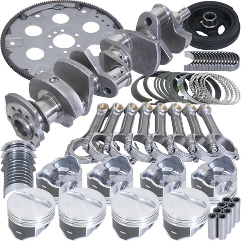Eagle Chevy 350 2Pc 3.750in Crank 5.700in I-Beam Rods 4.060in Pistons 168 Tooth FP Balanced Assembly