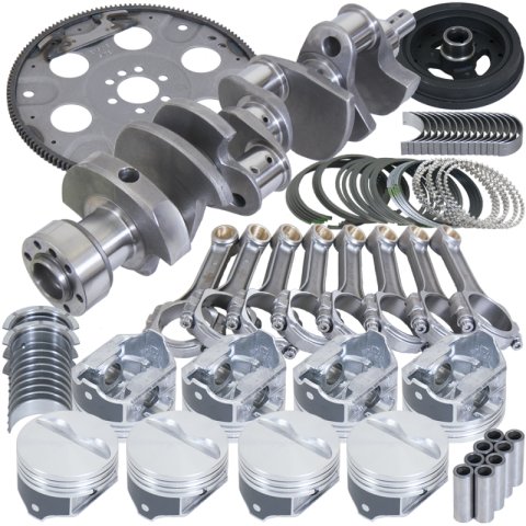 Eagle Chevy 350 1Pc 3.750in Crank 5.700in I-Beam Rods 4.030in Pistons 153 Tooth FP Balanced Assembly thumbnail 3