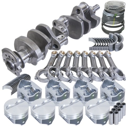 Eagle Chevy 350 2Pc 3.750in Crank 5.700in I-Beam Rod -5cc Flat Top 4.040in Pistons Balanced Assembly thumbnail 3