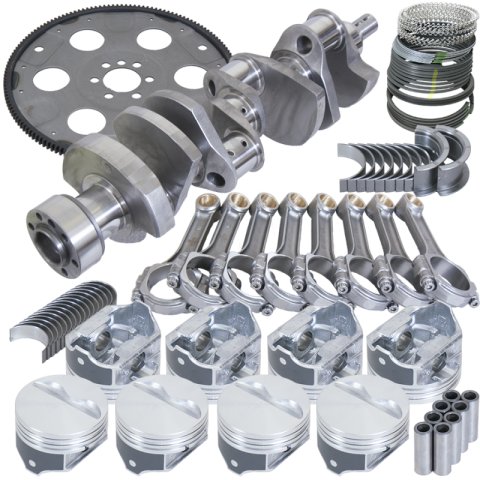 Eagle Chevy 350 1Pc 3.750in Crank 5.700in I-Beam Rods 4.000in Pistons 153 Tooth FP Balanced Assembly thumbnail 2