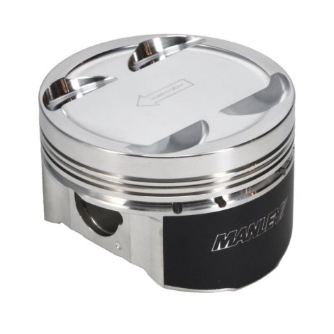 Manley 03-06 Mitsubishi Evo 8/9 4G63T 87mm +2.0mm Bore 8.5/9.0:1 Dish Pistons w/ Rings thumbnail 2