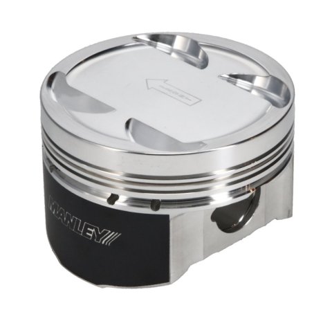 Manley 03-06 Mitsubishi Evo 8/9 4G63T 87mm +2.0mm Bore 8.5/9.0:1 Dish Pistons w/ Rings thumbnail 8