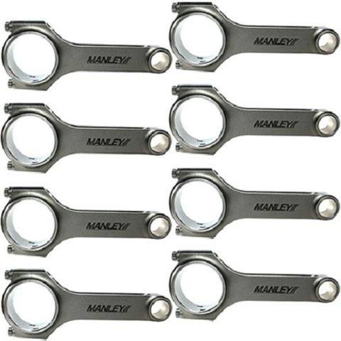 Manley Chrysler 6.2L /6.4L Hemi 6.200in Length I-Beam Connecting Rods - 8 (w/ 7/16in ARP 2000 Bolts) thumbnail 1