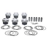 Manley 93-98 Toyota Supra Turbo (2JZGTE) 86.5mm +.5mm Oversized Bore 8.5:1 Dish Piston Set with Ring thumbnail 1