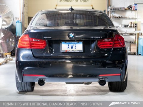 AWE Tuning BMW F3X 335i/435i Touring Edition Axle-Back Exhaust - Chrome Silver Tips (102mm) thumbnail 3