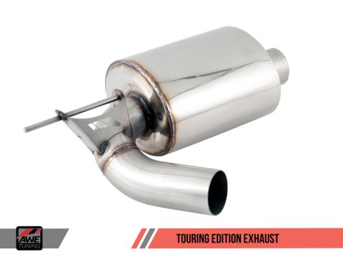 AWE Tuning BMW F3X 340i Touring Edition Axle-Back Exhaust - Chrome Silver Tips (102mm) thumbnail 4
