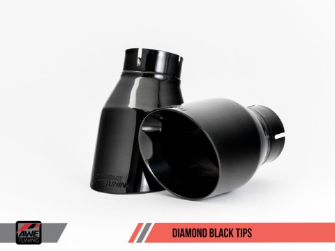 AWE Tuning BMW F3X 340i Touring Edition Axle-Back Exhaust - Diamond Black Tips (90mm) thumbnail 6