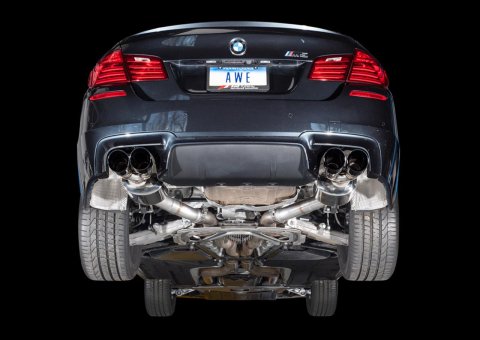 AWE Tuning BMW F10 M5 Touring Edition Axle-Back Exhaust Diamond Black Tips thumbnail 2