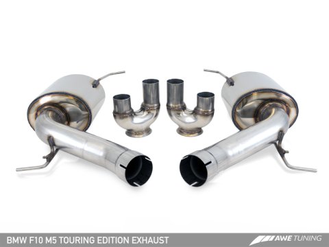 AWE Tuning BMW F10 M5 Touring Edition Axle-Back Exhaust Diamond Black Tips thumbnail 5