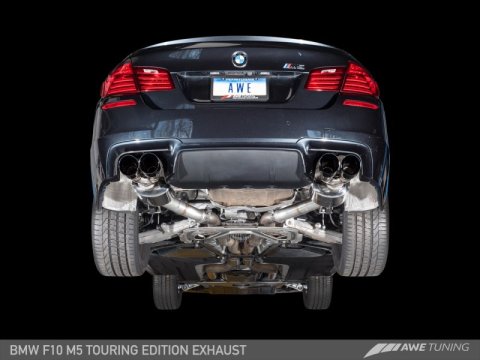AWE Tuning BMW F10 M5 Touring Edition Axle-Back Exhaust Diamond Black Tips thumbnail 7