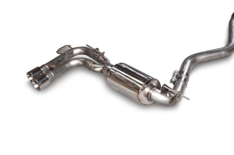 AWE Tuning BMW F3X N20/N26 328i/428i Touring Edition Exhaust Quad Outlet - 80mm Chrome Silver Tips thumbnail 4