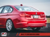 AWE Tuning BMW F3X N20/N26 328i/428i Touring Edition Exhaust Quad Outlet - 80mm Diamond Black Tips thumbnail 1