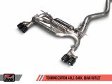 AWE Tuning BMW F3X N20/N26 328i/428i Touring Edition Exhaust Quad Outlet - 80mm Diamond Black Tips thumbnail 4