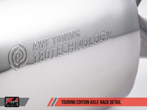 AWE Tuning BMW F3X 28i / 30i Touring Edition Axle-Back Exhaust Single Side - 80mm Black Tips thumbnail 4