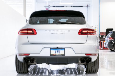 AWE Tuning Porsche Macan Track Edition Exhaust System - Diamond Black 102mm Tips thumbnail 5