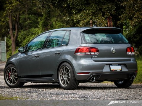 AWE Tuning Mk6 GTI Performance Cat-Back - Chrome Silver Round Tips thumbnail 1